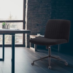 Silla de oficina Kingman de tela negra