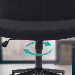 Silla de oficina Kingman de tela negra