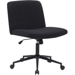Silla de oficina Kingman de tela negra