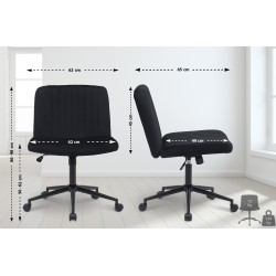 Silla de oficina Kingman en terciopelo negro