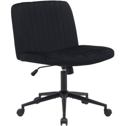 Silla de oficina Kingman en terciopelo negro