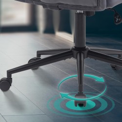 Silla de oficina Kingman de terciopelo gris oscuro