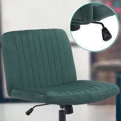 Silla de oficina Kingman en terciopelo verde