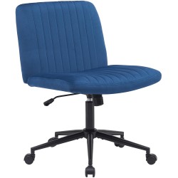 Silla de oficina Kingman en terciopelo azul