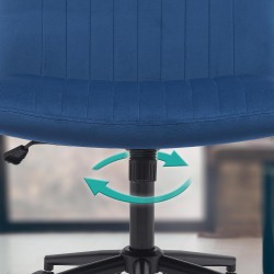 Silla de oficina Kingman en terciopelo azul
