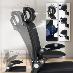 Silla de oficina negra Newberg