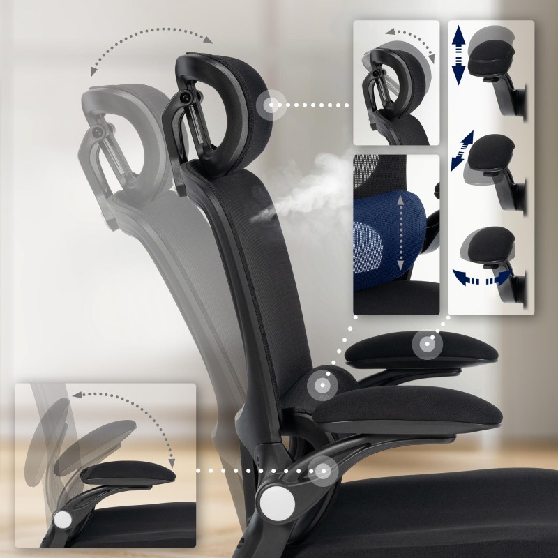 Silla de oficina negra Newberg