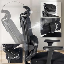 Silla de oficina negra Altamont