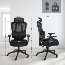 Silla de oficina negra Altamont