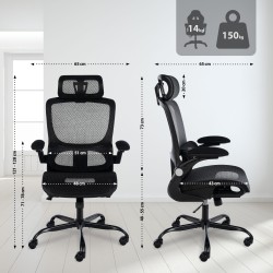 Silla de oficina negra Kaylee Silla de oficina negra Kaylee