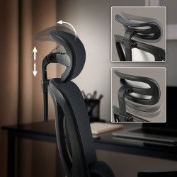 Silla de oficina Leesburg negra/negra