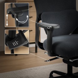 Silla de oficina Leesburg negra/negra