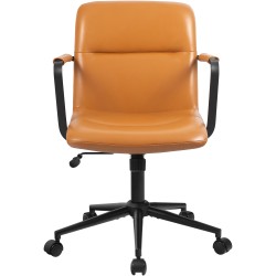 Silla de oficina Hilda, piel auténtica, color marrón Silla de oficina Hilda, piel auténtica, color marrón