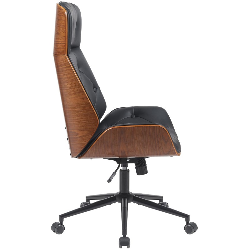 Silla de oficina Martil nogal/negro