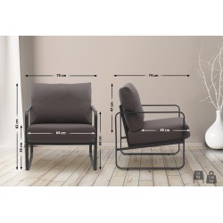 Chaise longue Manea en piel artificial.