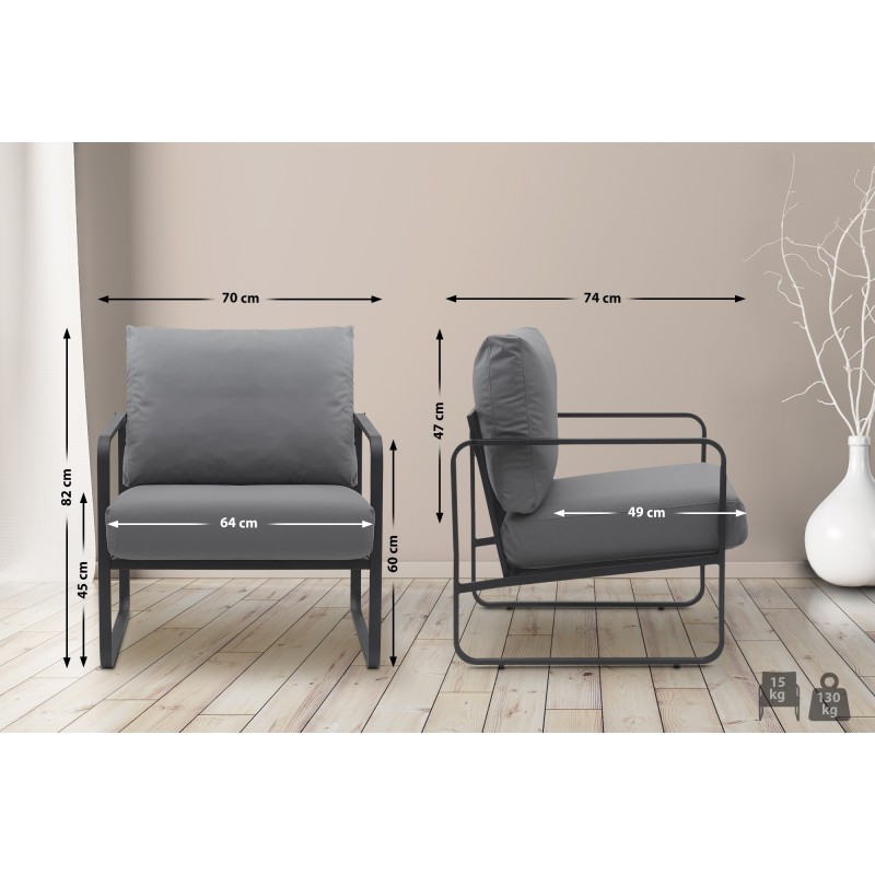 Chaise longue Manea en piel artificial.