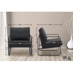 Chaise longue Manea en piel artificial.