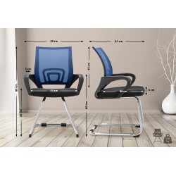 Silla de visita azul Eureka