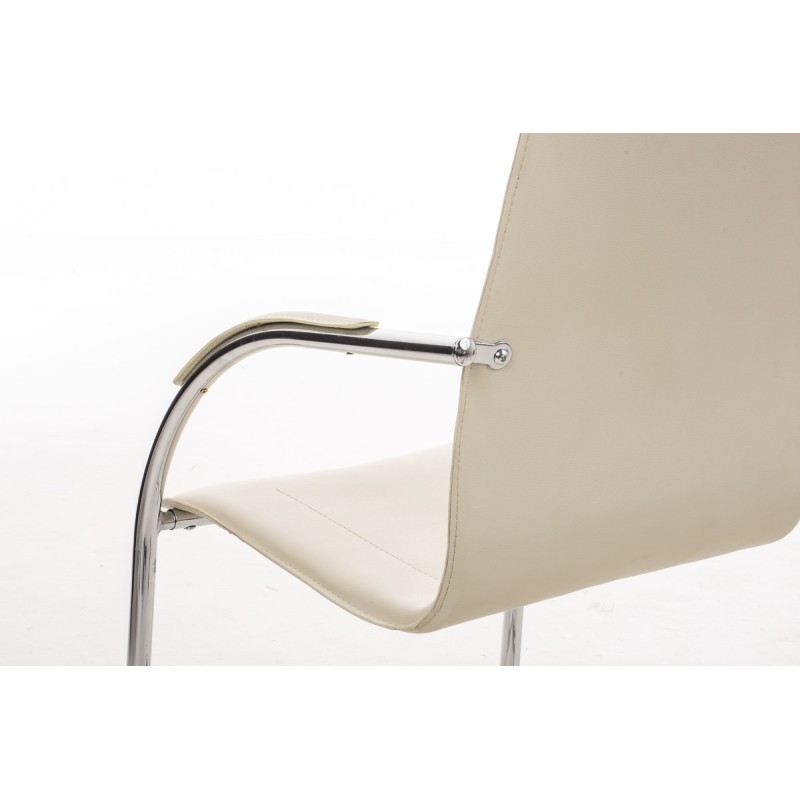 Silla de visitas color crema Melina