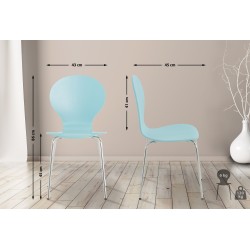 Silla de visita Diego azul claro