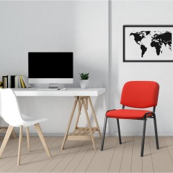 Silla de visita Ken en tela roja