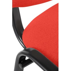 Silla de visita Ken en tela roja