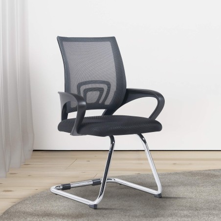 Silla de visita gris Eureka