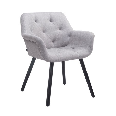 Silla de visita Cassidy en tela negra y gris