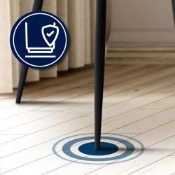 Silla de visita de terciopelo azul Cassis