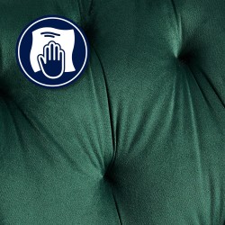 Silla de visita de terciopelo verde Cassis