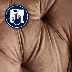 Silla de visita Cassis de terciopelo marrón