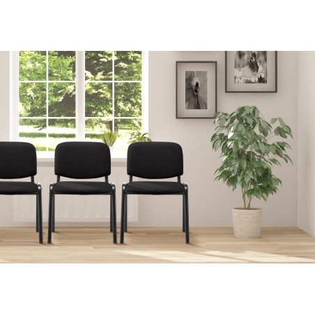 Silla de visita Ken en tela negra