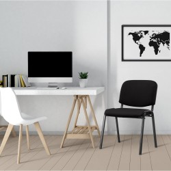 Silla de visita Ken en tela negra