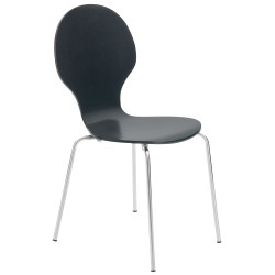 Silla de visita negra Diego