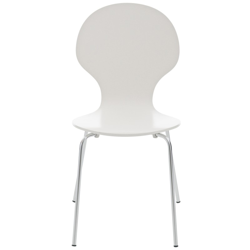 Juego de 4 sillas de visita Diego en color blanco