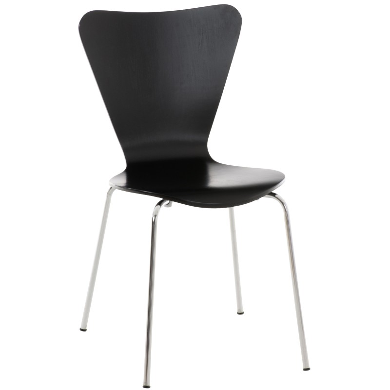 Silla de visita negra Calisto