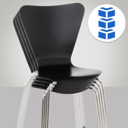 Silla de visita negra Calisto