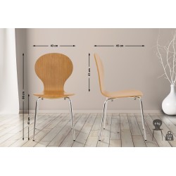 Juego de 2 sillas de visita Diego de roble