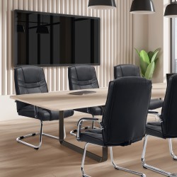 Silla de visita negra Attila