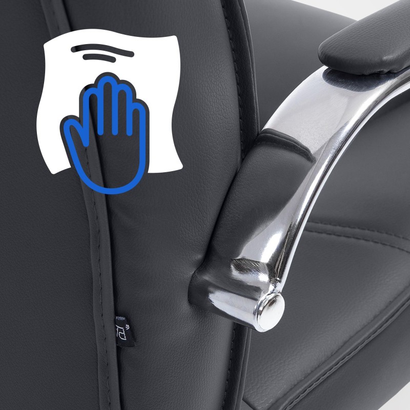 Silla de visita negra Attila