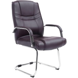 Silla de visita marrón Attila