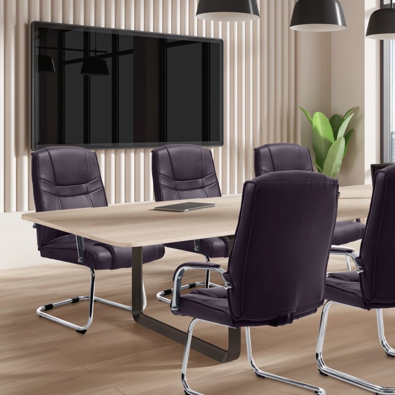 Silla de visita marrón Attila