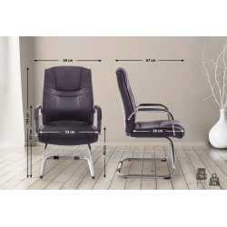 Silla de visita marrón Attila