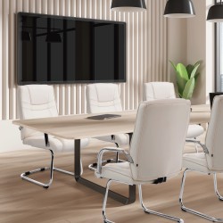 Silla de visita Attila color crema