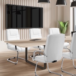 Silla de visita blanca Attila