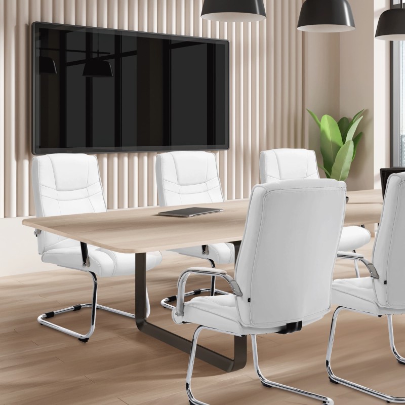 Silla de visita blanca Attila