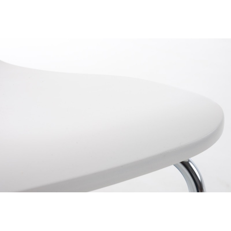 Juego de 4 sillas de visita Aaron blancas