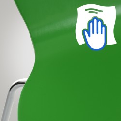 Juego de 2 sillas de visita Calisto verde