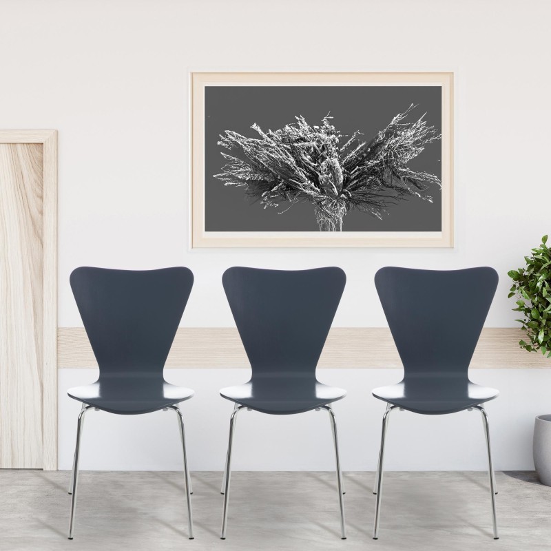 Juego de 2 sillas de visita Calisto gris