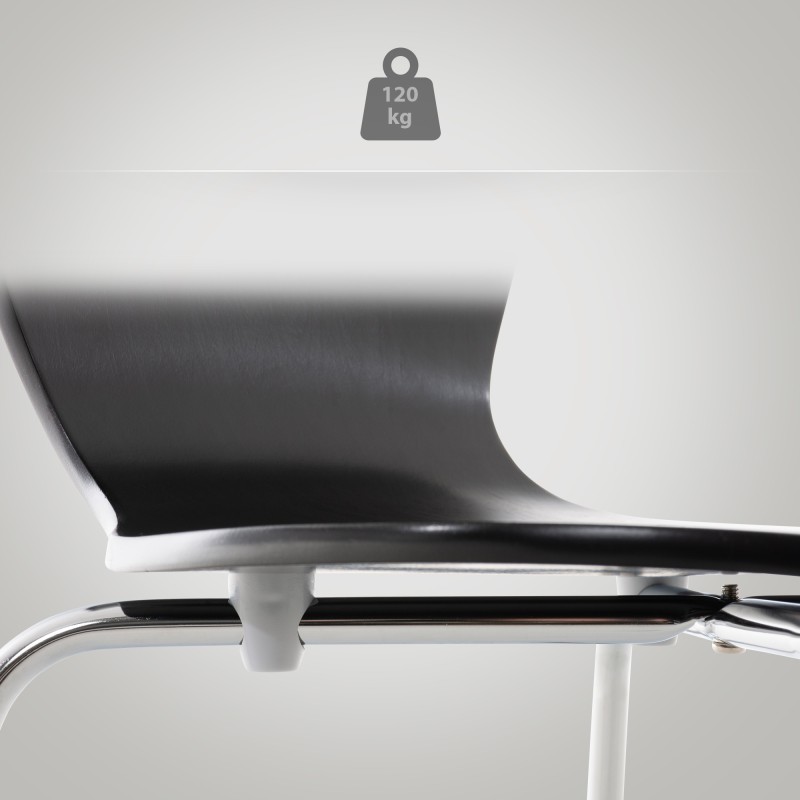 Juego de 2 sillas de visita Calisto negras